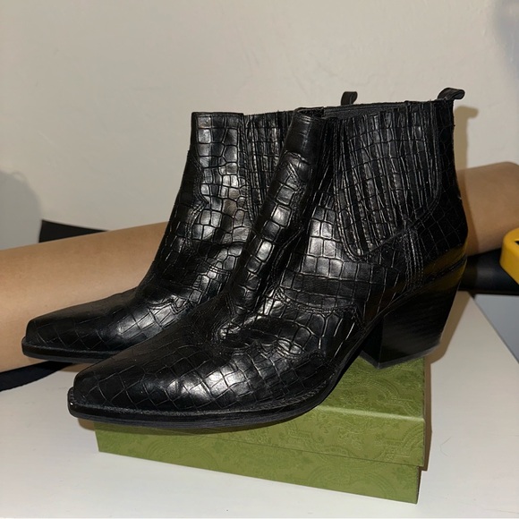 Sam Edelman:Winona Leather Western Boots Black - Picture 3 of 3